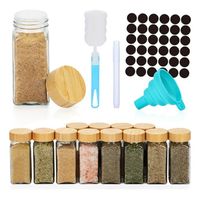 12 Frascos De Vidrio Especieros Tapa Almacenamiento 120ml