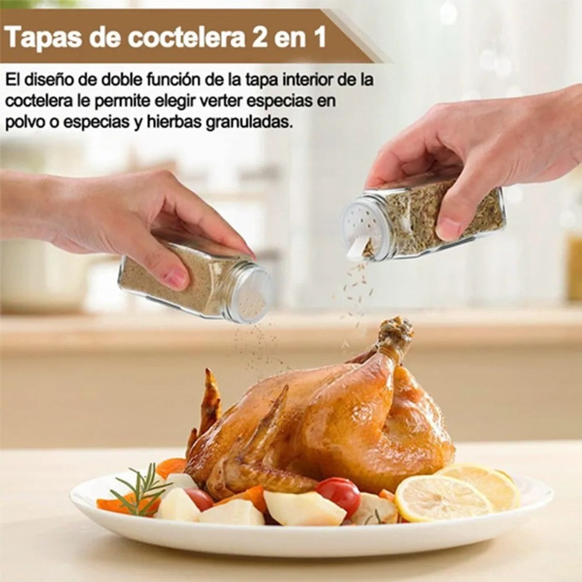 KUANGYE - 12 Frascos De Vidrio Especieros Tapa Almacenamiento 120ml