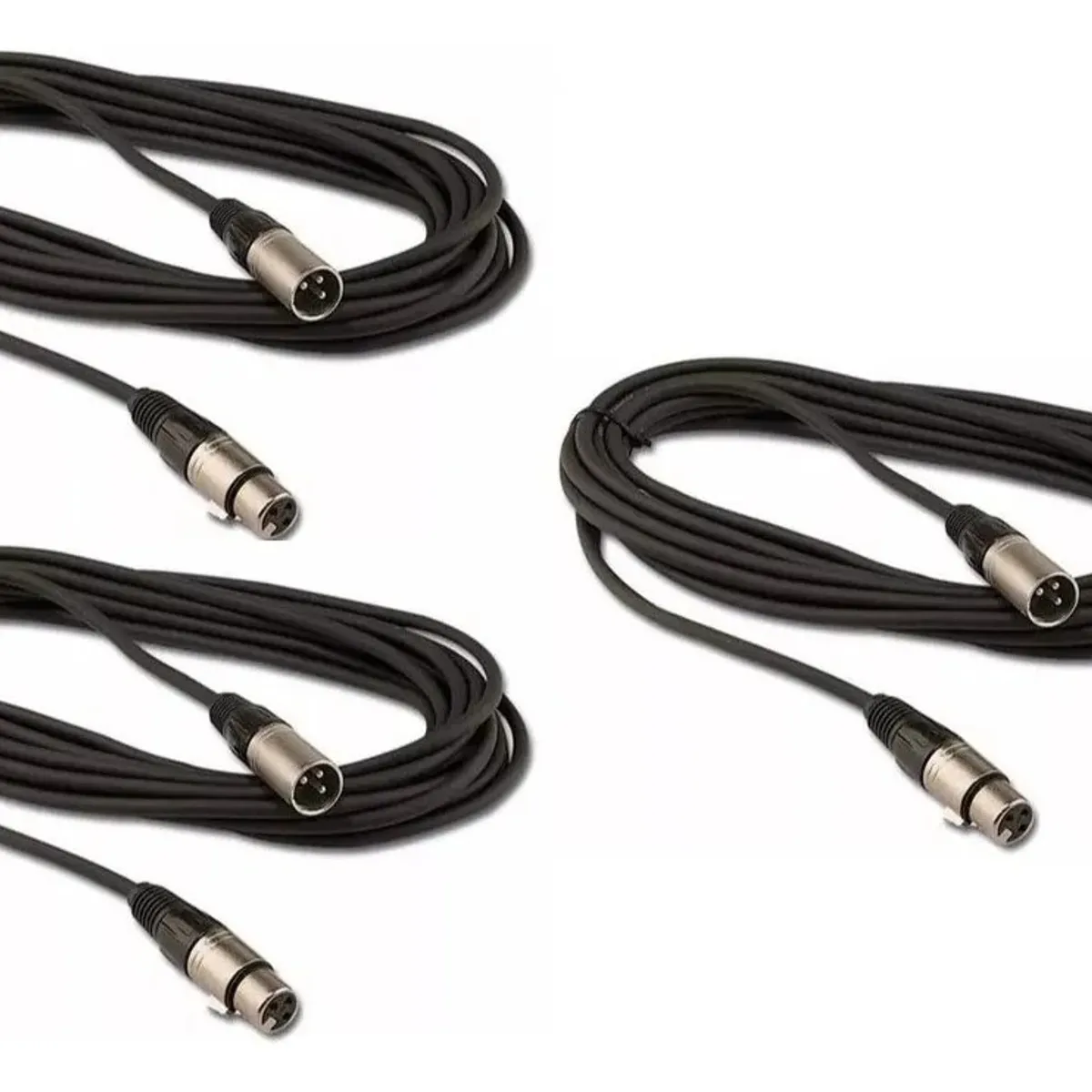 KUANGYE - Pack De 3 Cables Extensión Dmx Xlr3 5 Metros Kuangye