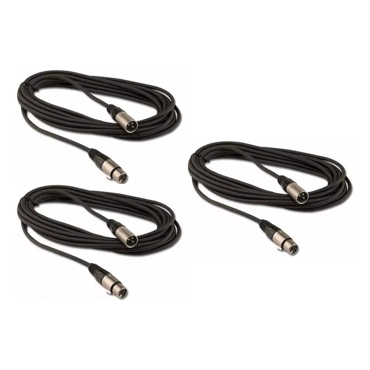 KUANGYE - Pack De 3 Cables Extensión Dmx Xlr3 5 Metros Kuangye