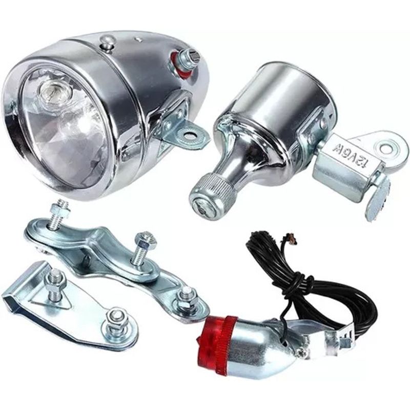 KUANGYE - Juego de faros delanteros Dynamo de 12 V/6 W