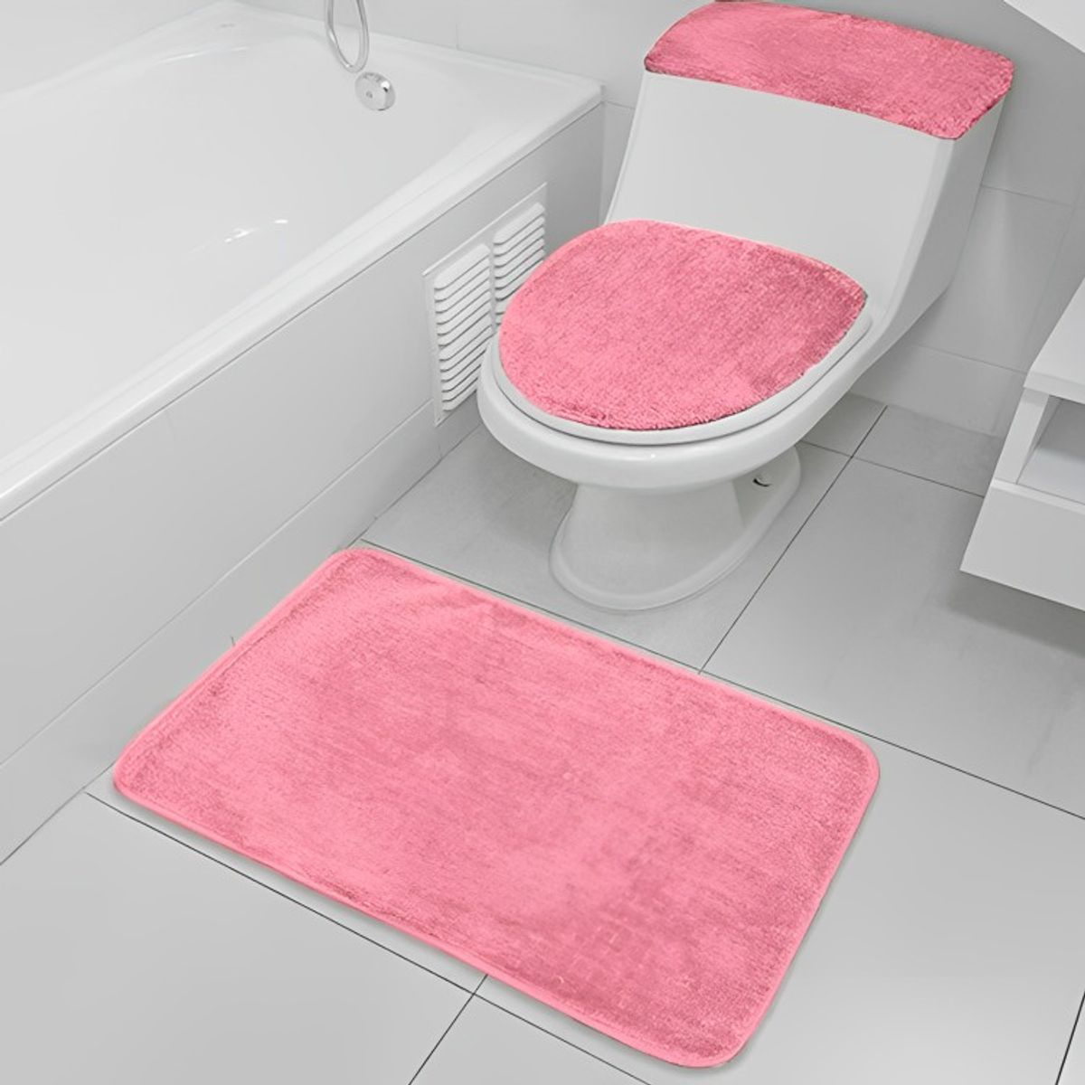 DORAL - Set de Baño 3 Piezas Rosado  Doral