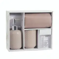 MASHINI - Set de Baño 4 Piezas Arena