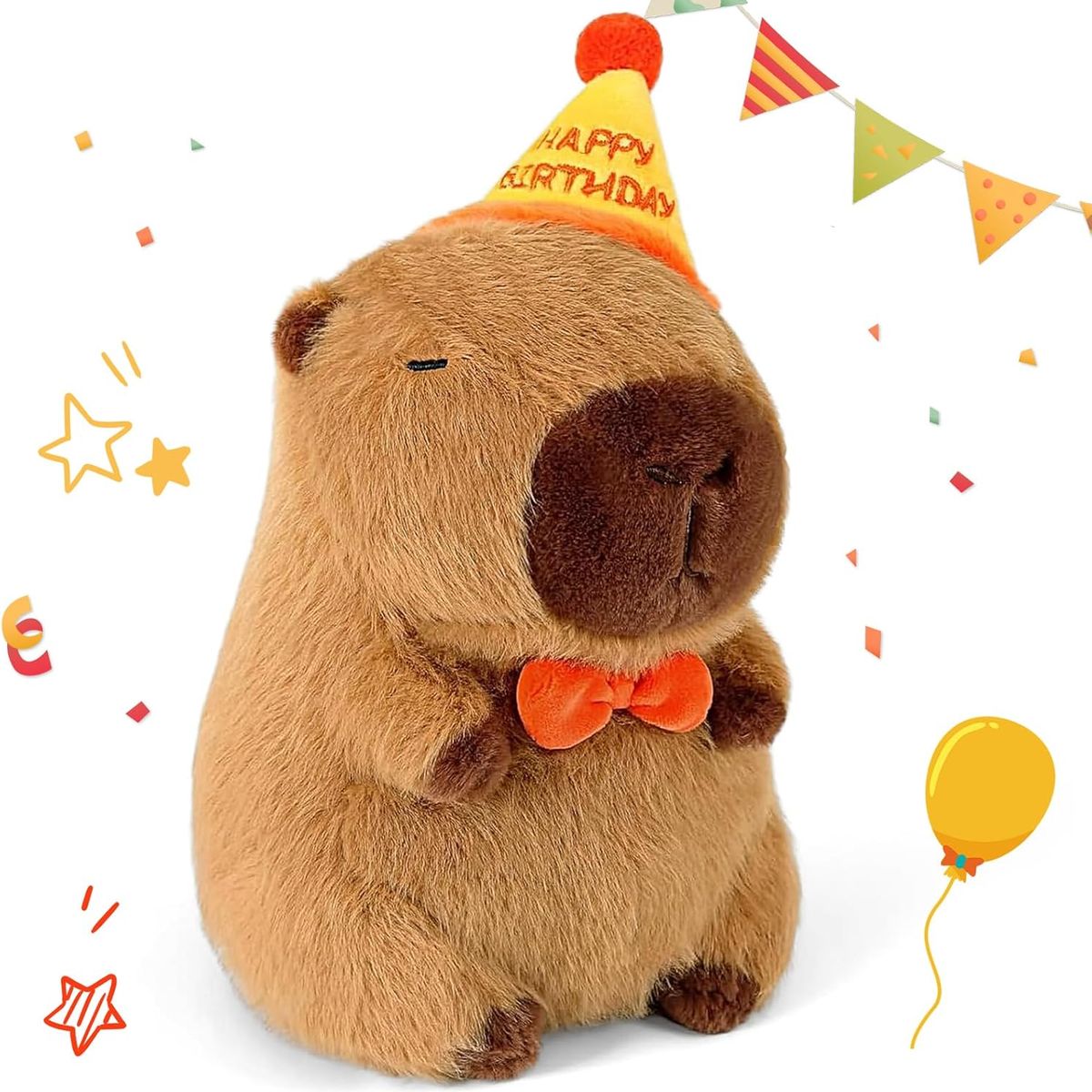 KUANGYE - Peluche De Capibara 25cm Feliz Cumpleaños