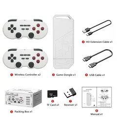 VDVO - 64GB 20000 Juegos Consola Retro de Videojuegos Inalámbricos Controles