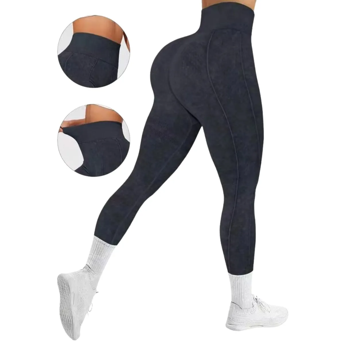 SUKHA - Calzas Leggings Push Up Soporte Tiro Alto Negro