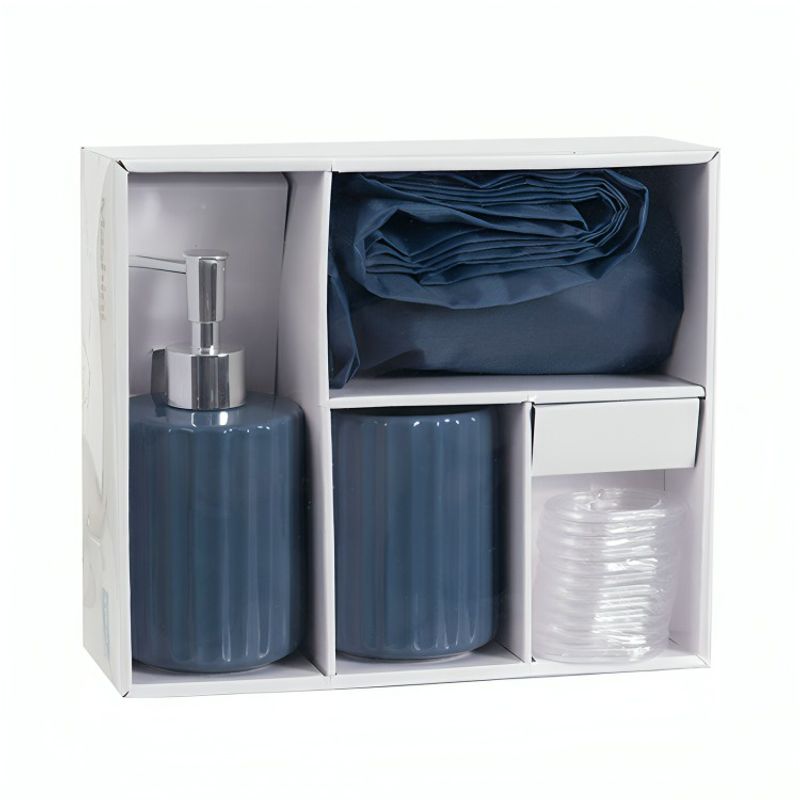 MASHINI - Set de Baño 4 Piezas  Azul  Mashini