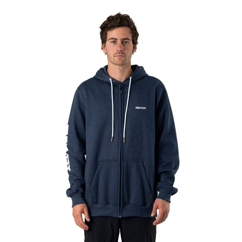 MARMOT - Polerón Hombre Marmot Sleeve Logo Azul Marino