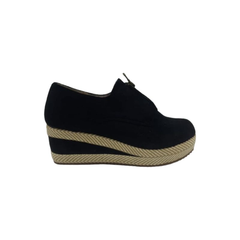 HERIEL - Zapato Panchita Negra Plataforma