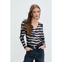 IO - Polera Manga Larga Negro Mujer