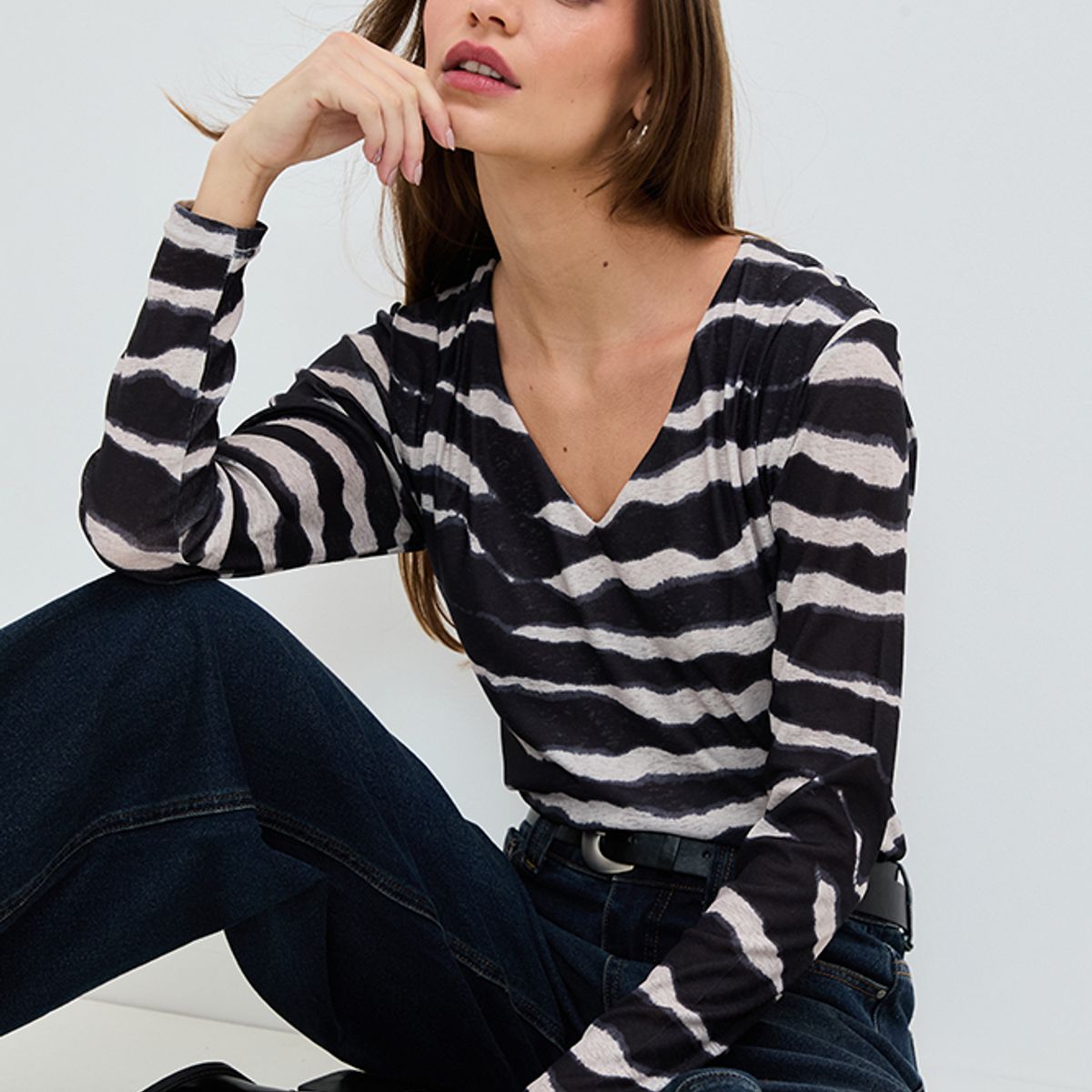 IO - Polera Manga Larga Negro Mujer Io