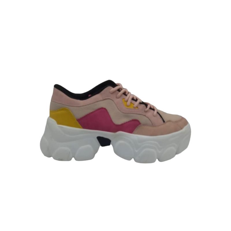 HERIEL - Zapatilla Rosa Plataforma Mujer