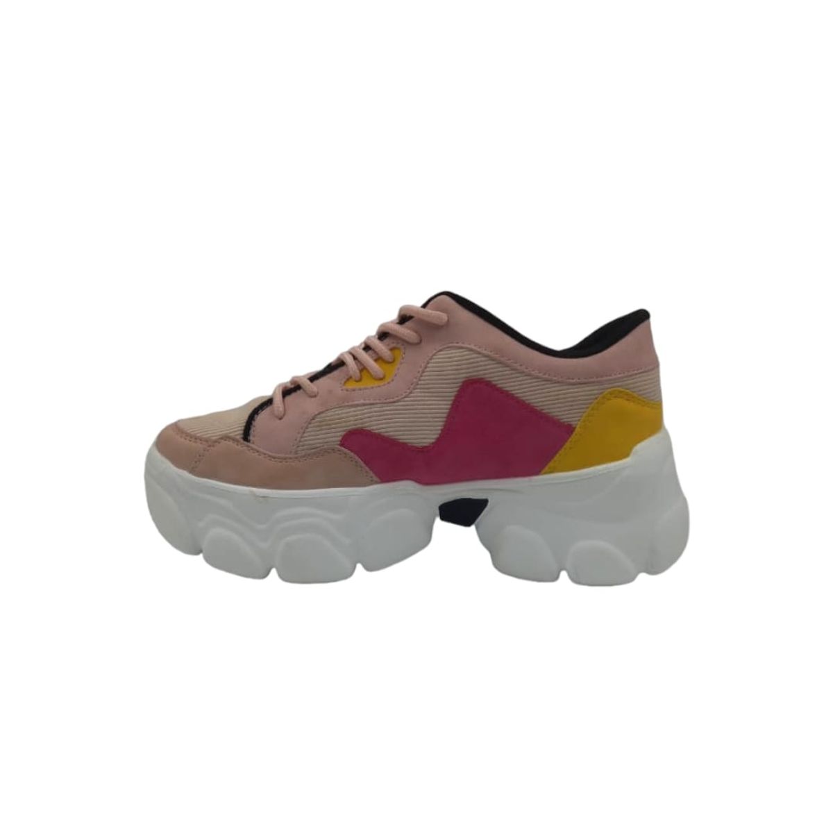 HERIEL - Zapatilla Rosa Plataforma Mujer