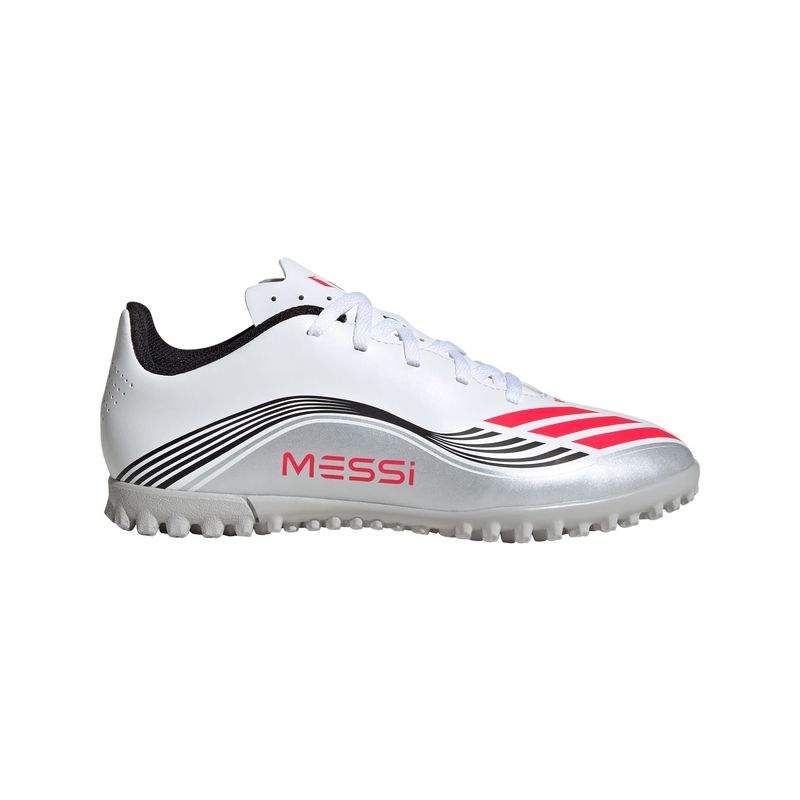 ADIDAS - Zapatos de fútbol para niños F50 Messi Club para césped artificial