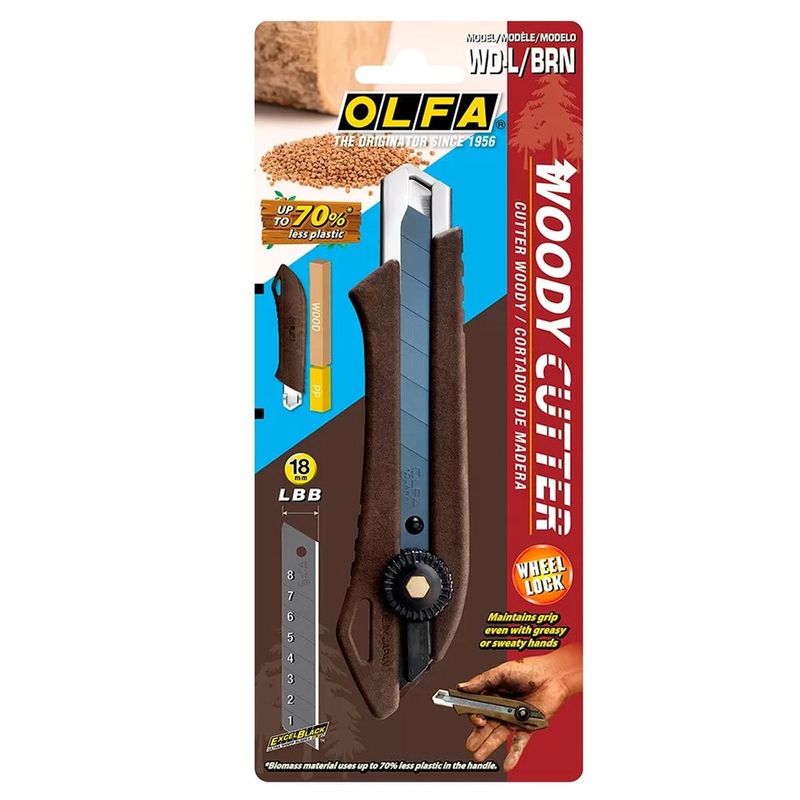 OLFA - Cuchillo Cartonero Olfa 18mm De Madera