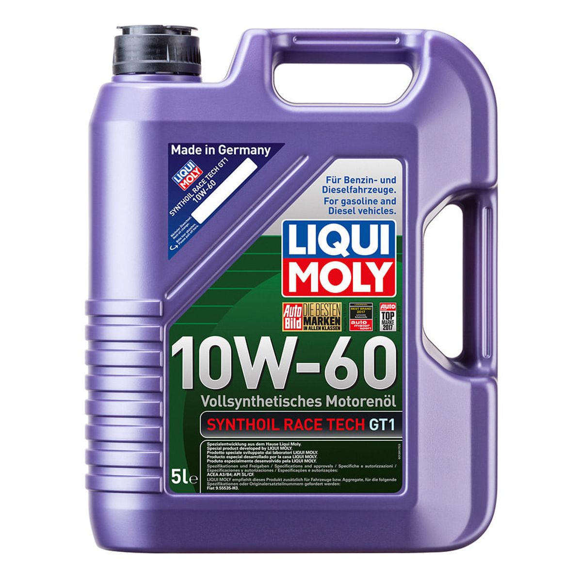 LIQUI MOLY - Aceite Liqui Moly Synthoil Race Tech GT1 10W-60 5 lt