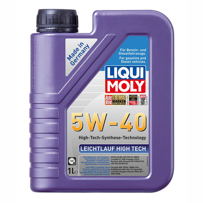 LIQUI MOLY - Aceite Liqui Moly Leichtlauf High Tech 5W-40 1 lt