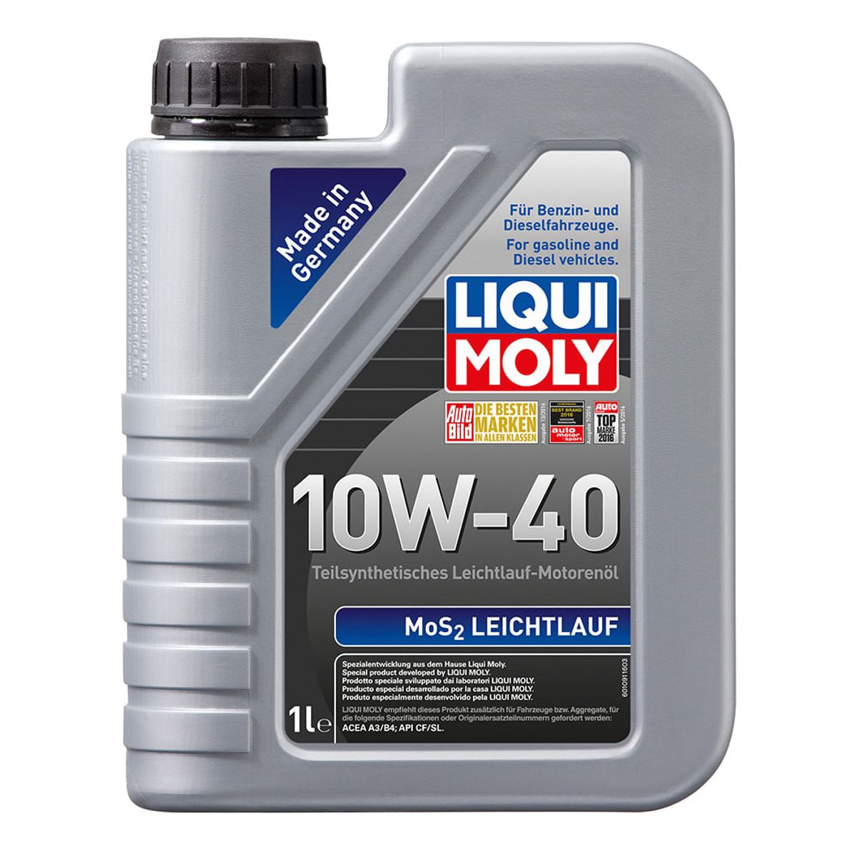 LIQUI MOLY - Aceite Liqui Moly MoS2 Leichtlauf 10W-40 1 lt