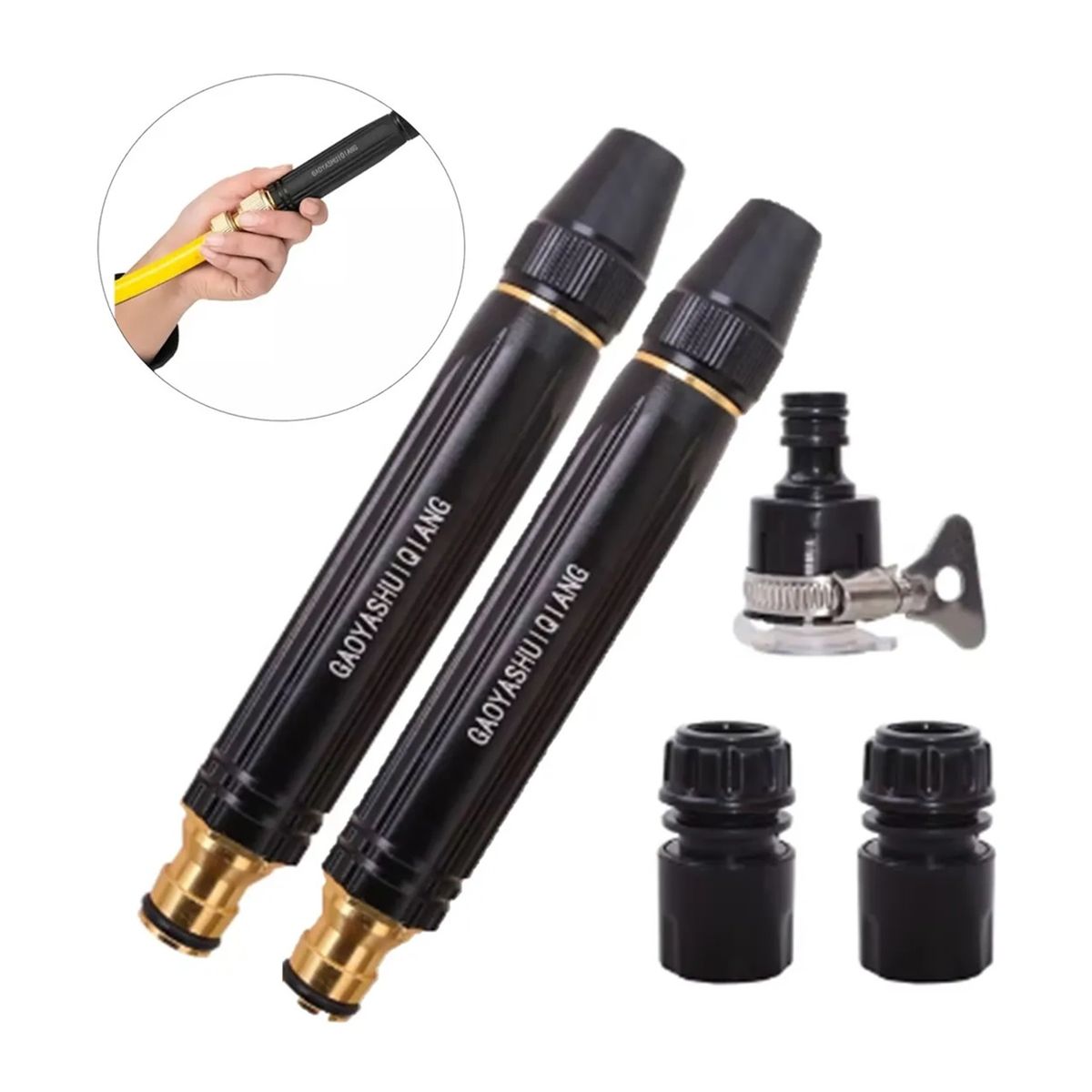 GENERICO - X2 Boquilla Ajustable De Manguera Alta Presion Auto Jardin