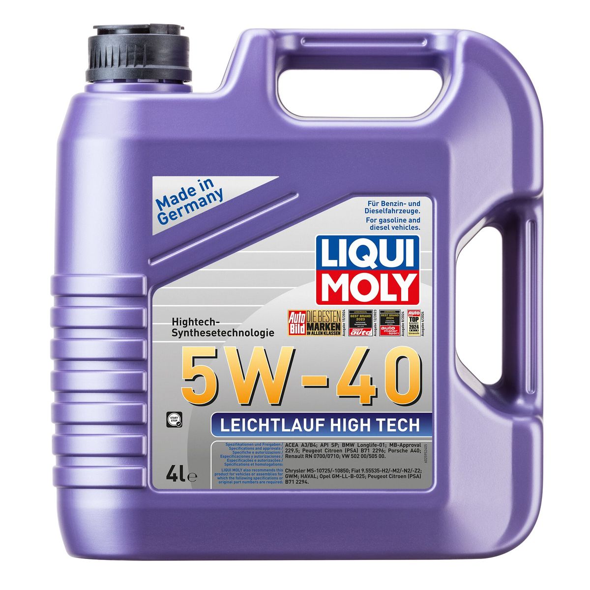 LIQUI MOLY - Aceite Liqui Moly Leichtlauf High Tech 5W-40 4 lt