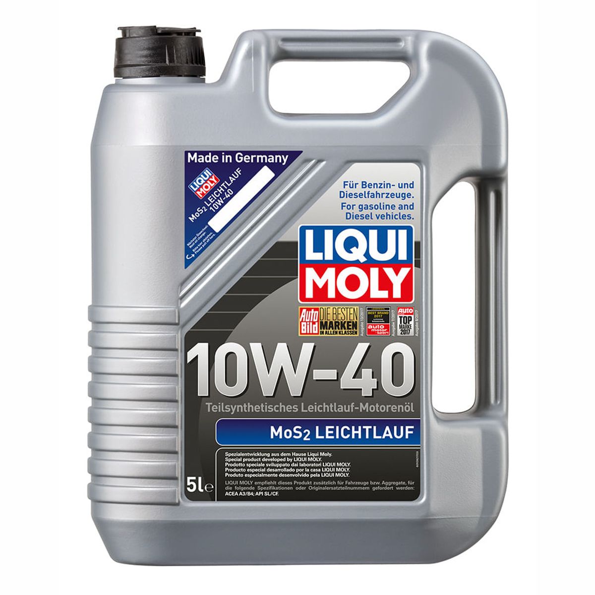 LIQUI MOLY - Aceite Liqui Moly MoS2 Leichtlauf 10W-40 5 lt