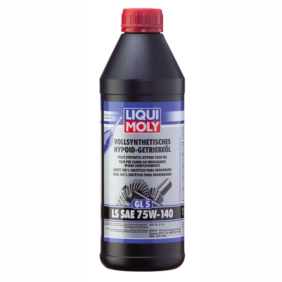 LIQUI MOLY - Aceite Liqui Moly Vollsynthetisches Getriebeöl  SAE 75W-140 LS 1 lt