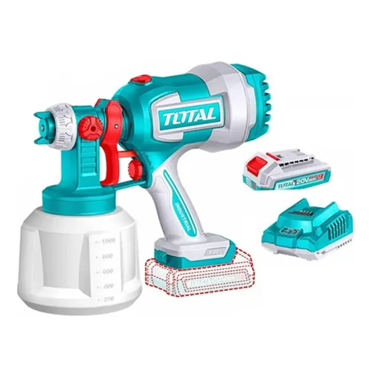 TOTAL TOOLS - Pistola Para Pintar 20v Bat + Carg Total Tsgli20042