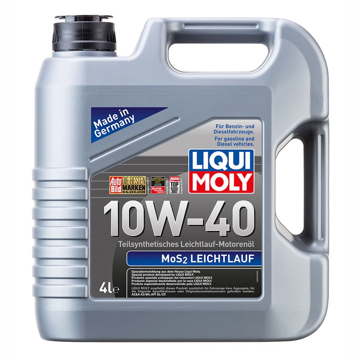 LIQUI MOLY - Aceite Liqui Moly MoS2 Leichtlauf 10W-40 4 lt