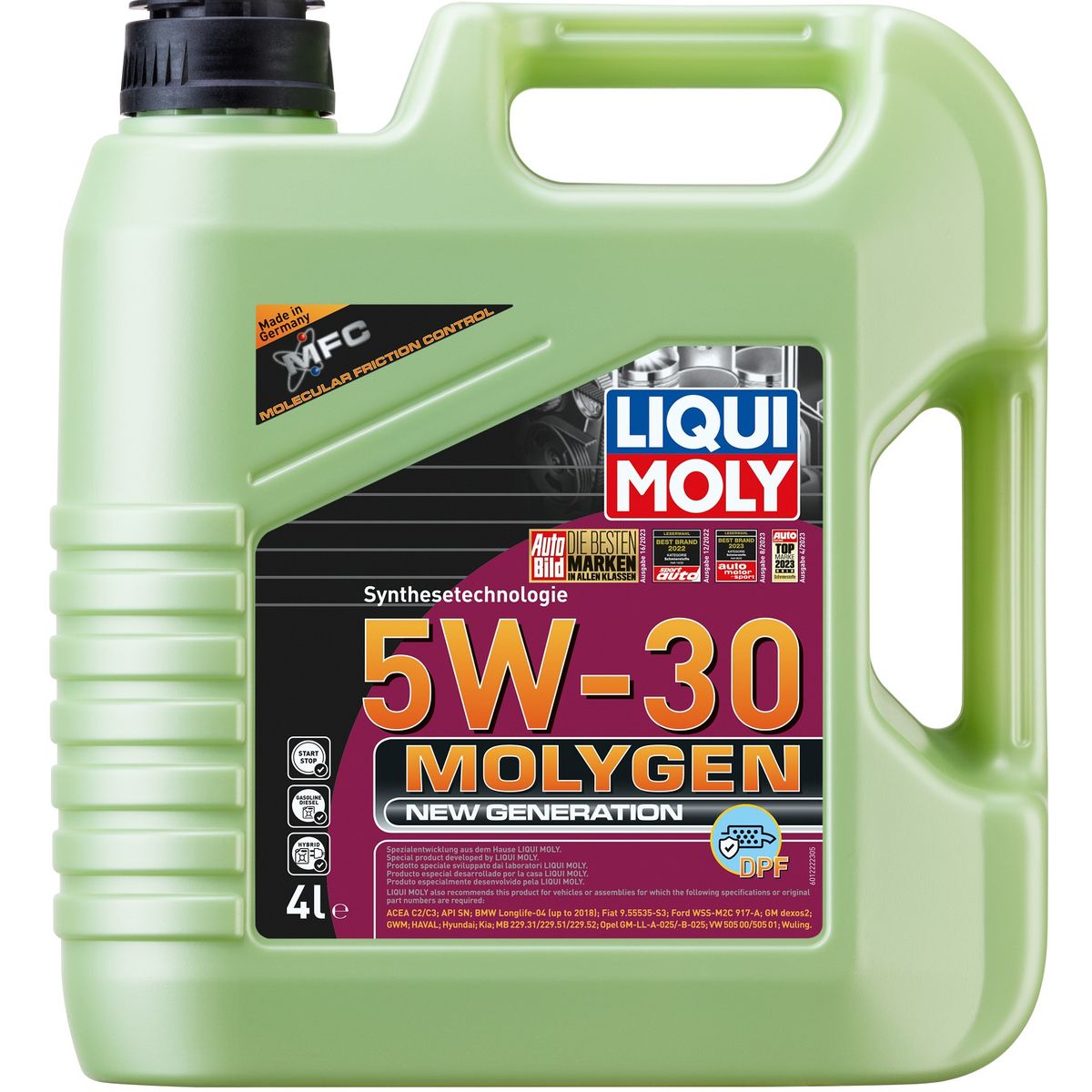 LIQUI MOLY - Aceite Liqui Moly Molygen 5W-30 DPF 4 lt