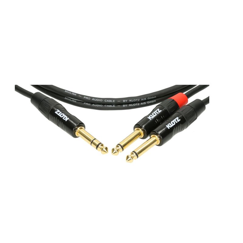 KLOTZ - Cable de audio 2x Mono a 1x Stereo Klotz KY1-300 - 3m