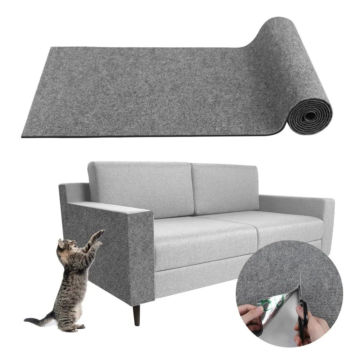 MUNDO MAGIA - Autoadhesivo Rascador De Gatos P Esquina Y Pared 30×200cm