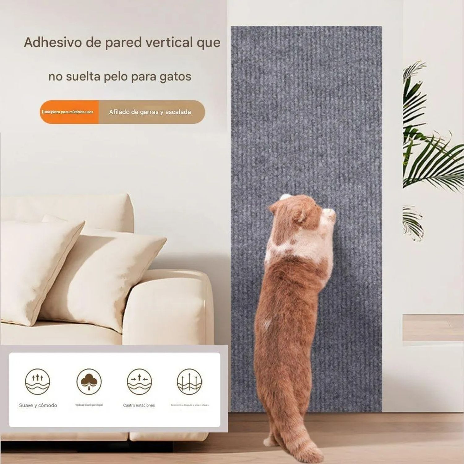 MUNDO MAGIA Autoadhesivo Rascador De Gatos P Esquina Y Pared ...
