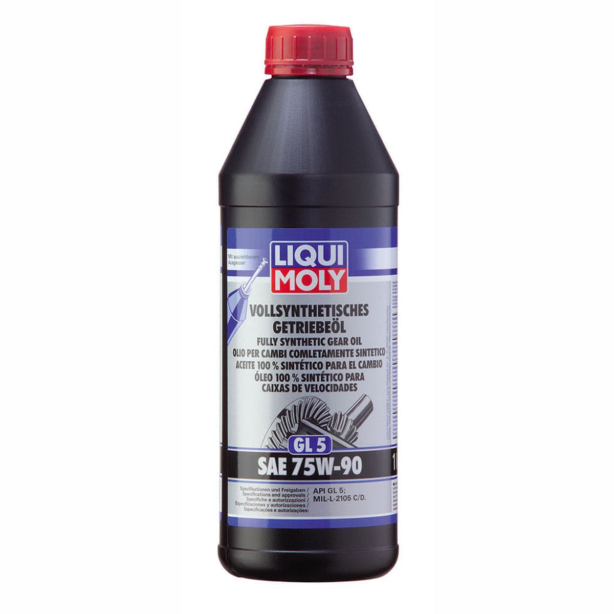 LIQUI MOLY - Aceite Liqui Moly Vollsynthetisches Getriebeöl (GL 5) SAE 75W-90 1 lt