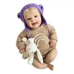 GENERICO - Muñeca Reborn Rubia 60 Cm