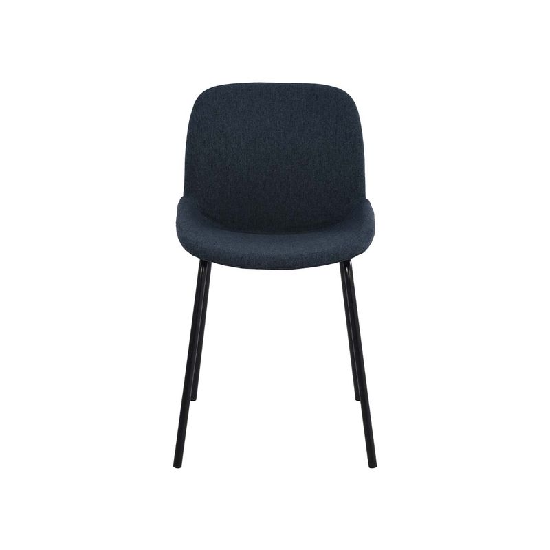 MUEBLES SUR - Silla Plenty azul con patas metalicas negras