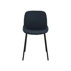 MUEBLES SUR - Silla Plenty azul con patas metalicas negras