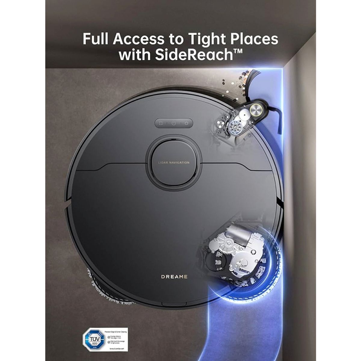 DREAME - DREAME X40 Ultra Robot Aspiradora y Trapeador 12000 Pa,Extensa Cepillo