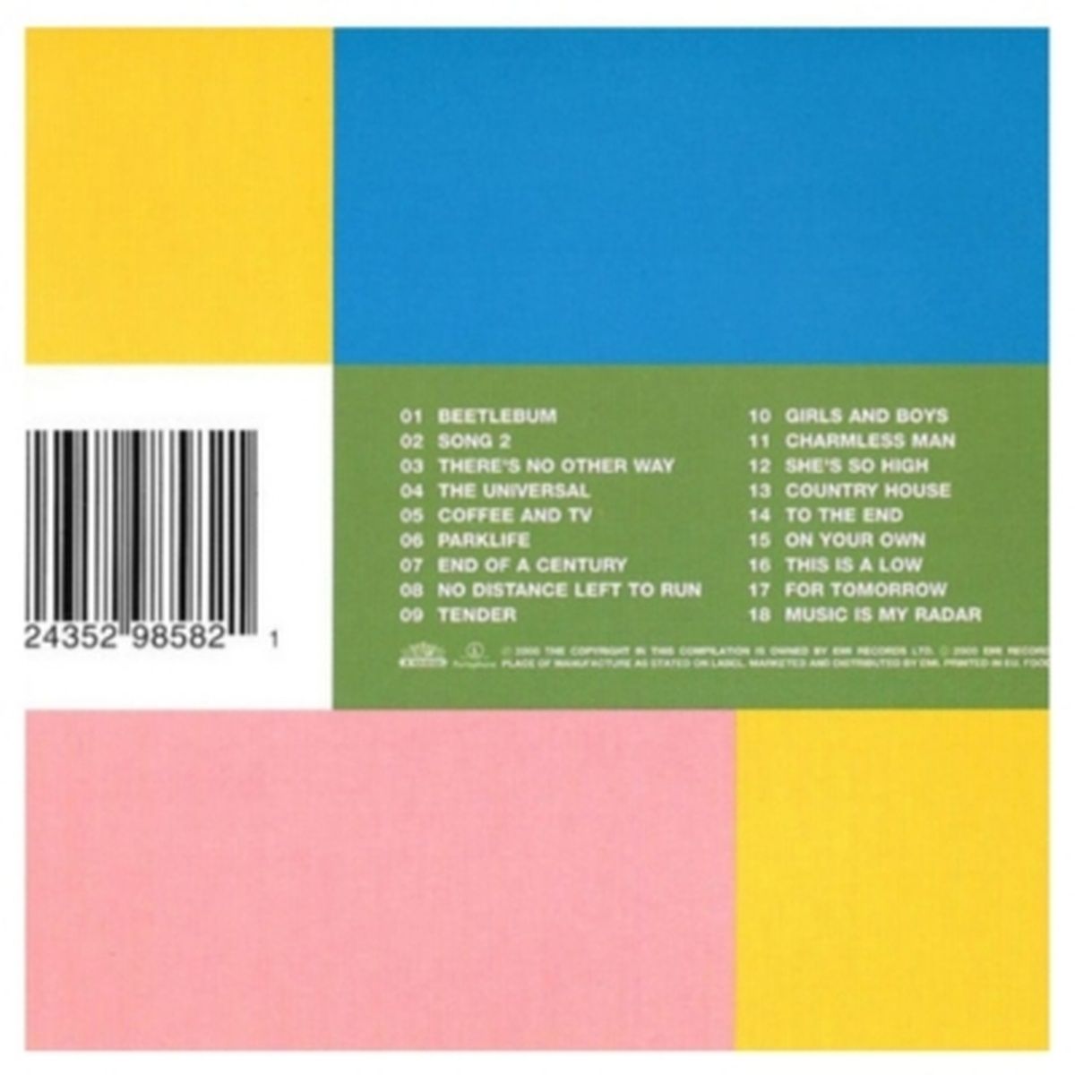 HITWAY MUSIC - BLUR - THE BEST OF - CD