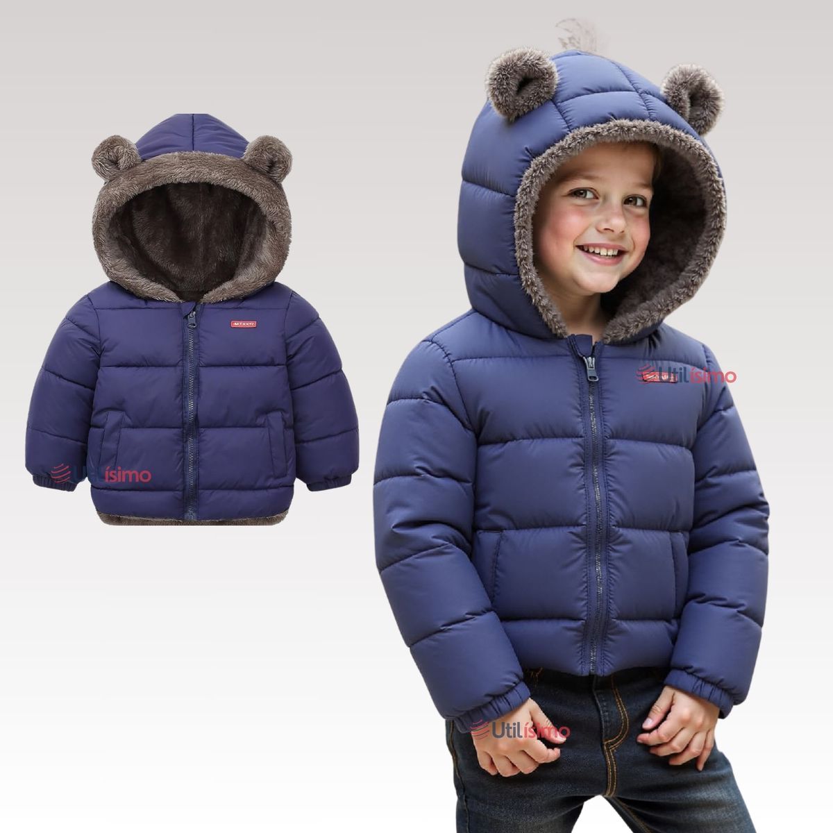 JUMP KIDS - Parka Con Capucha Manga Larga Unicolor Niño Y Niña Jump Kids