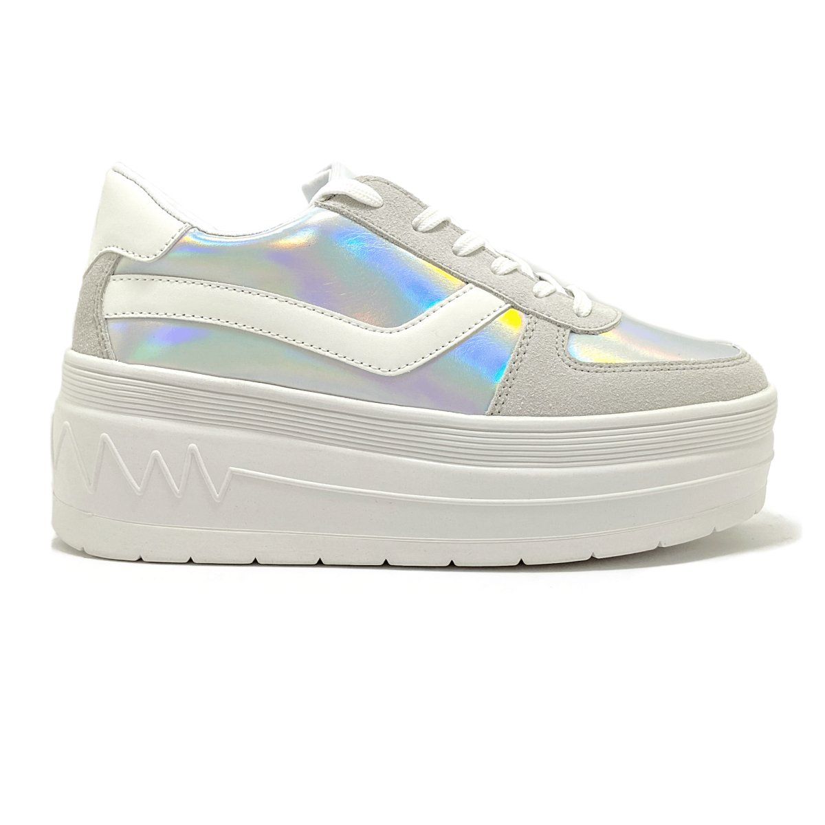 POZATINI - Zapatilla Plataforma Pitu Silver - MININAS