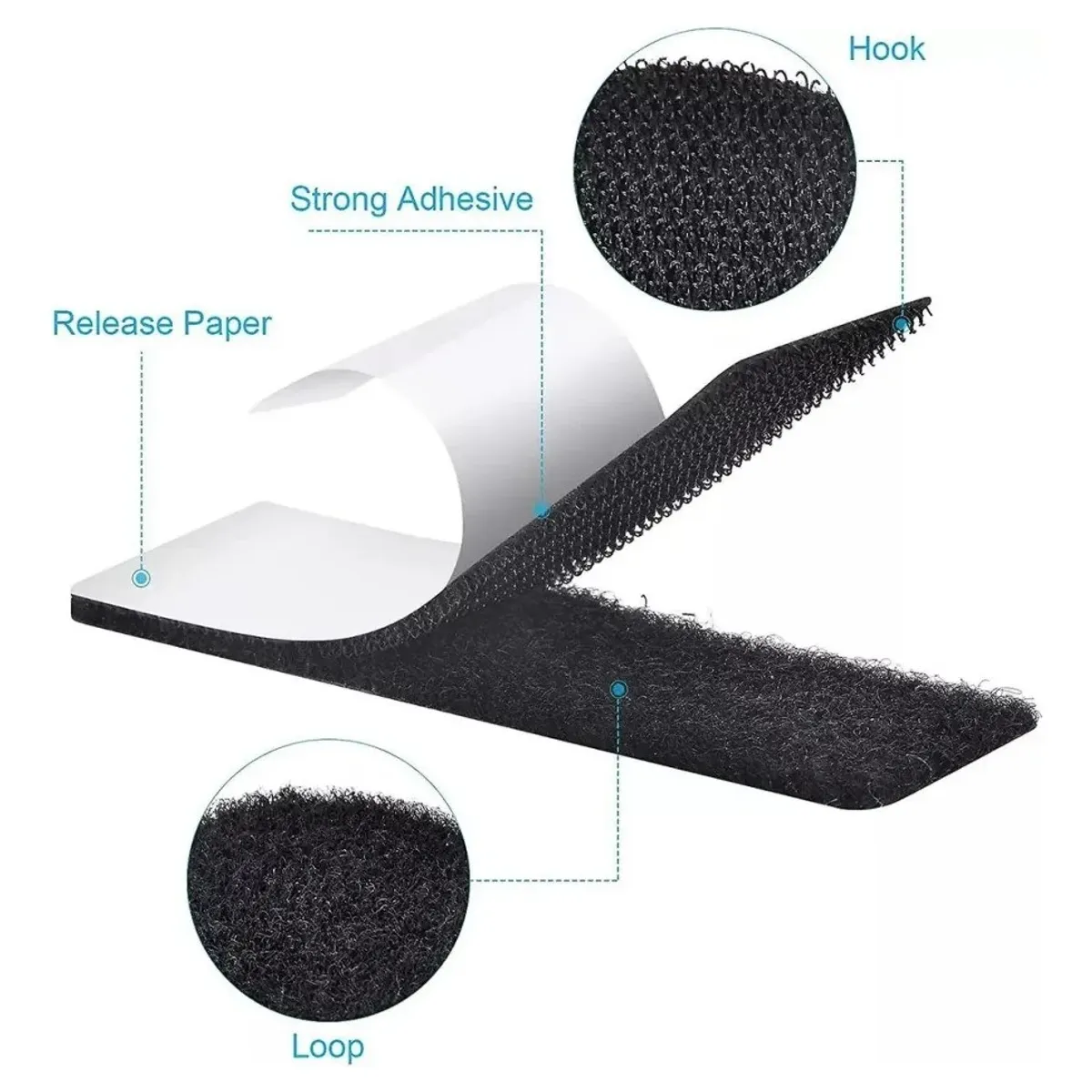 MUNDO MAGIA - Velcro Autoadhesivo Abrojo 25 Mm Ancho Rollo De 25 Metros