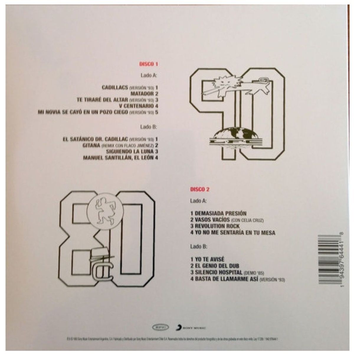 HITWAY MUSIC - LOS FABULOSOS CADILLACS - VASOS VACIOS 2LP - VINILO