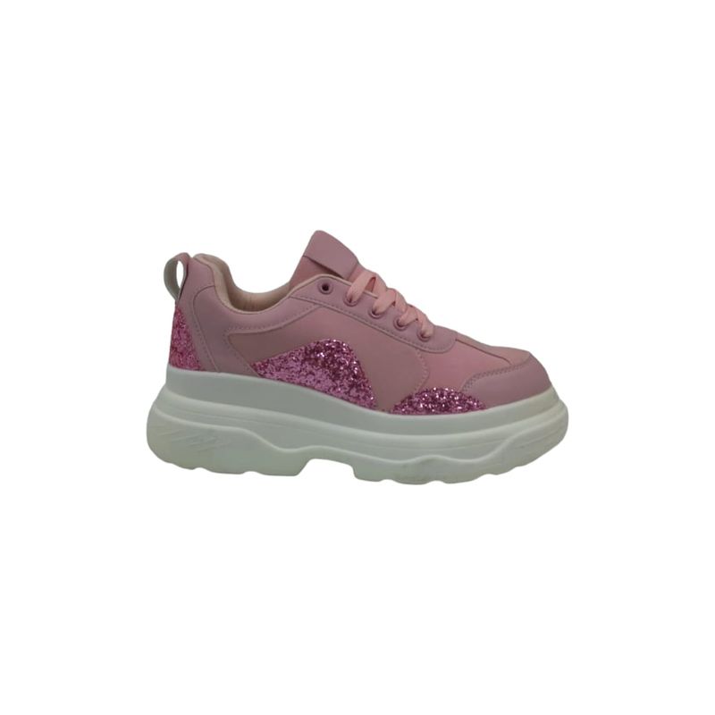 HERIEL - Zapatilla  Rosa Plataforma Mujer