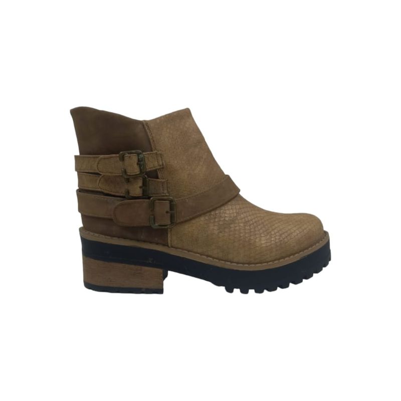 HERIEL - Botin Camel Plataforma Mujer