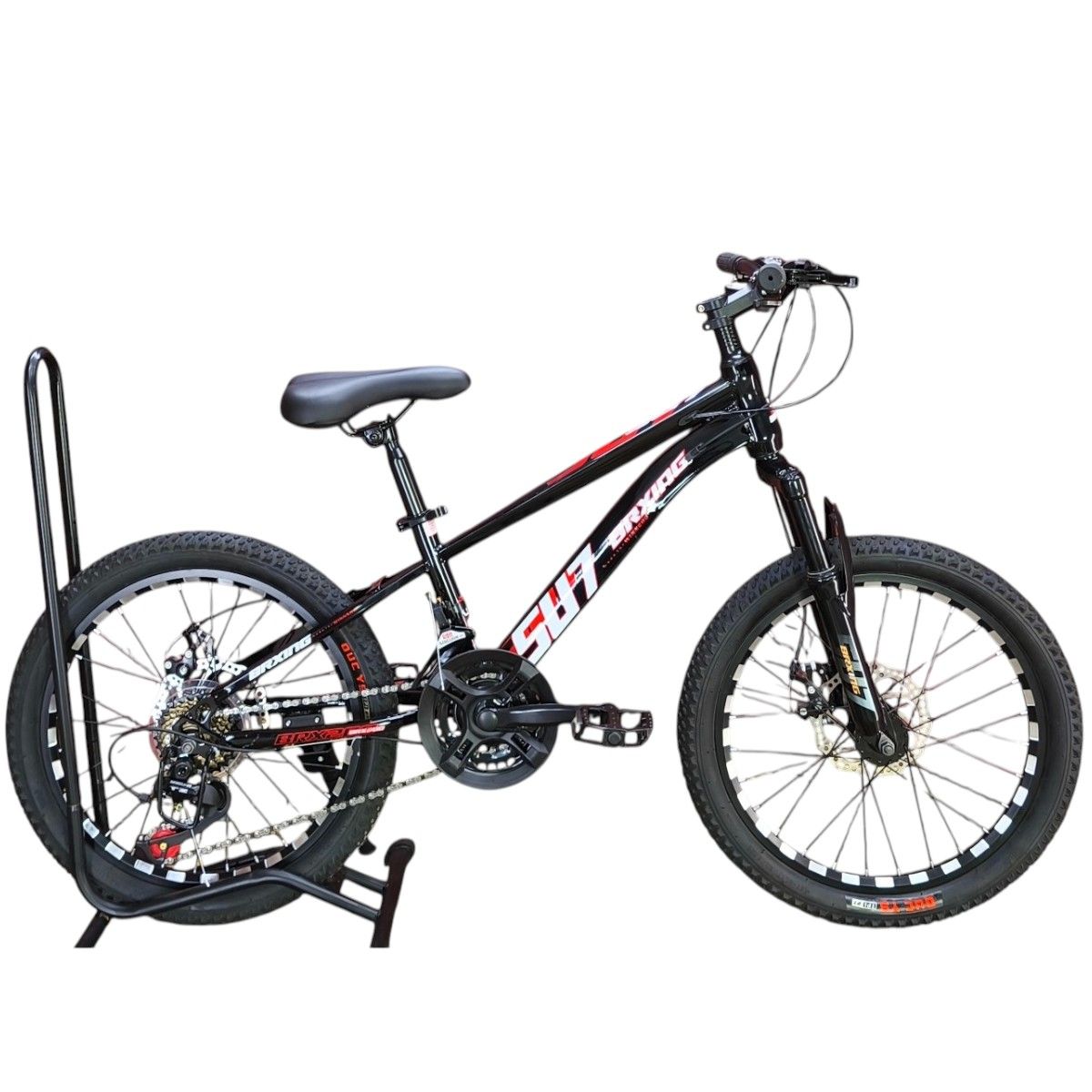 GENERICO - Bicicleta Aro 20  Negro Con Freno Disco Y 21 Velocidades