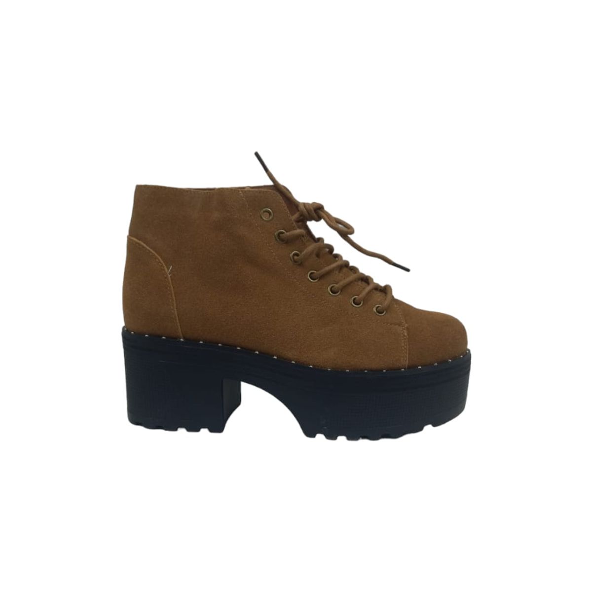 HERIEL - Botin Camel Plataforma Mujer