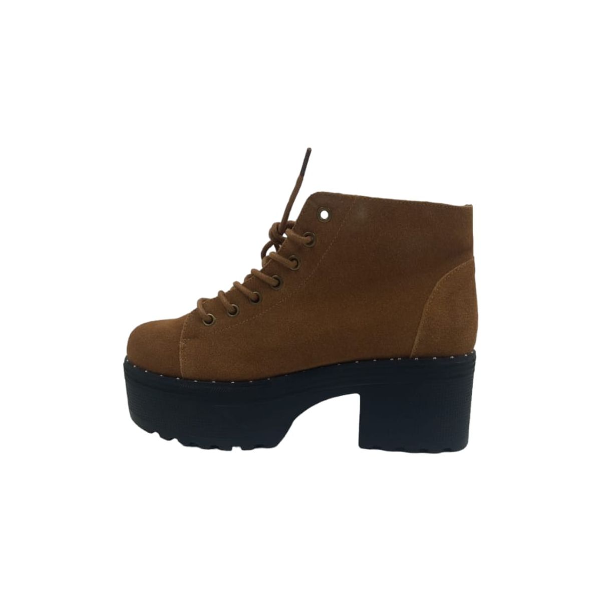 HERIEL - Botin Camel Plataforma Mujer