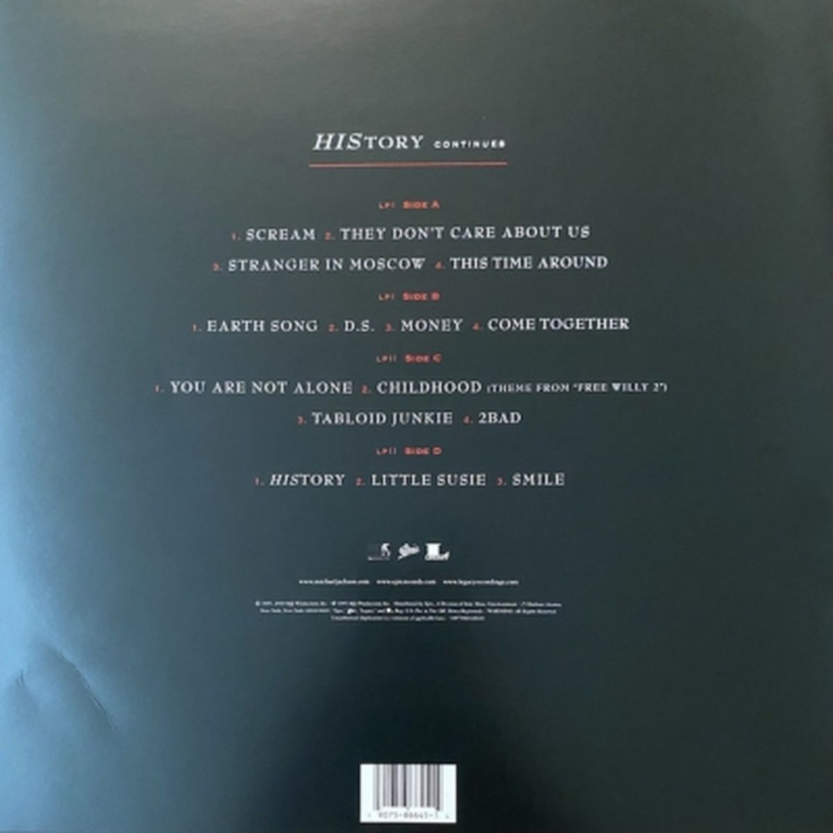 HITWAY MUSIC - MICHAEL JACKSON - HISTORY CONTINUES PICTURE DISC 2LP - VINILO