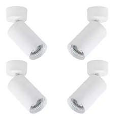MEGABRIGHT - 4 Focos Aplique Sobrepuesto Dirigible Blanco 7W Luz Neutra