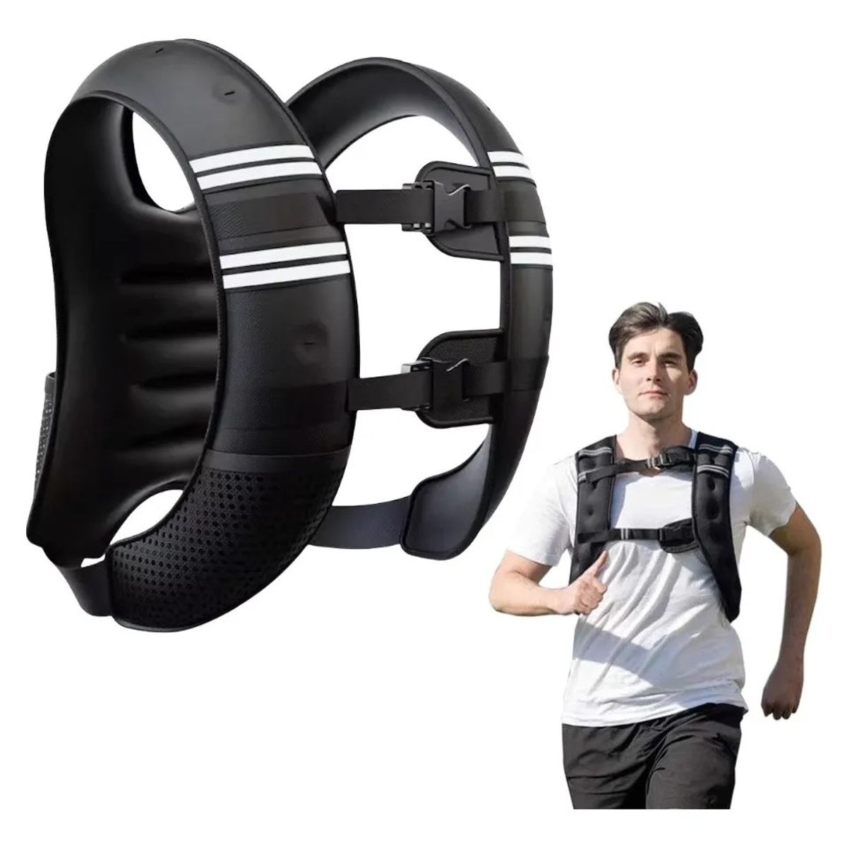 MUNDO MAGIA - Chaleco De Peso 5 Kg Entrenamiento Fitness Crossfit Negro